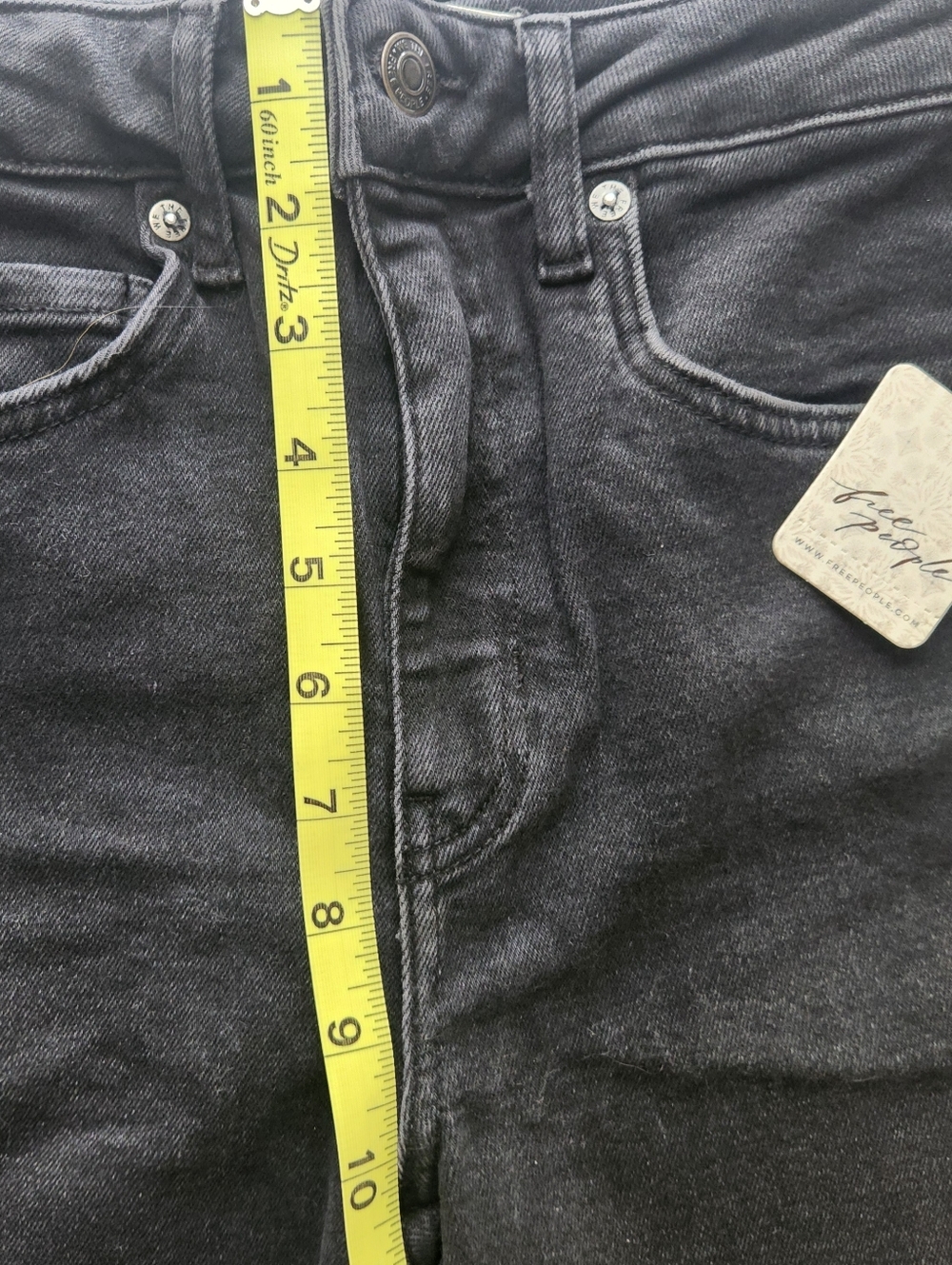 Free People Raw High-Rise Jegging Washed Black Size 28 NWT - Picture 5 of 9